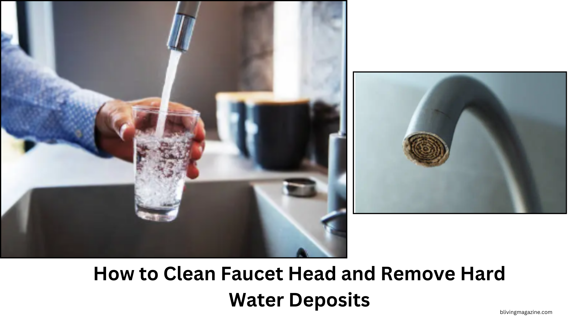 how to clean faucet head