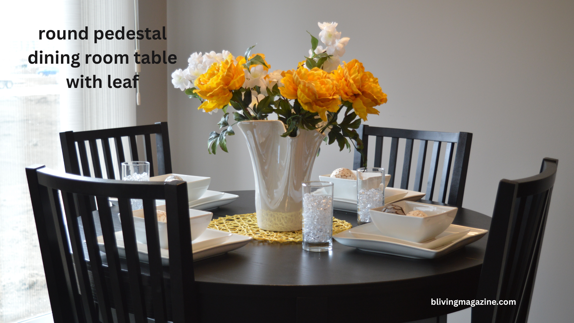 round pedestal dining room table with leaf